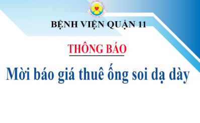 Thông báo mời báo giá thuê ống soi dạ dày
